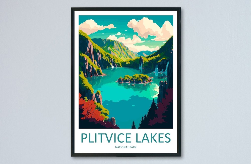 Plitvice Lake National Park Travel Print Plitvice Park Home Dcor Croatia Art