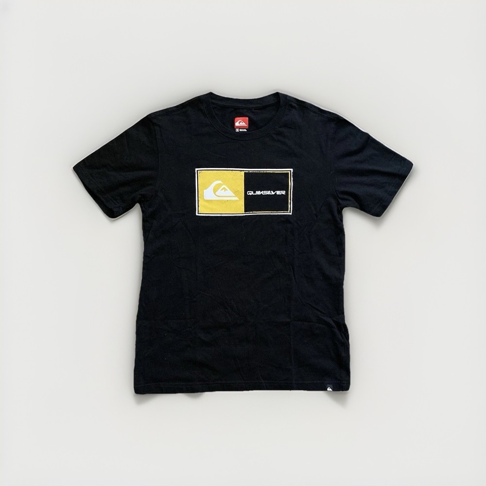 Quiksilver Men's Graphic Yellow Short Sleeve T-Shirt Size Small