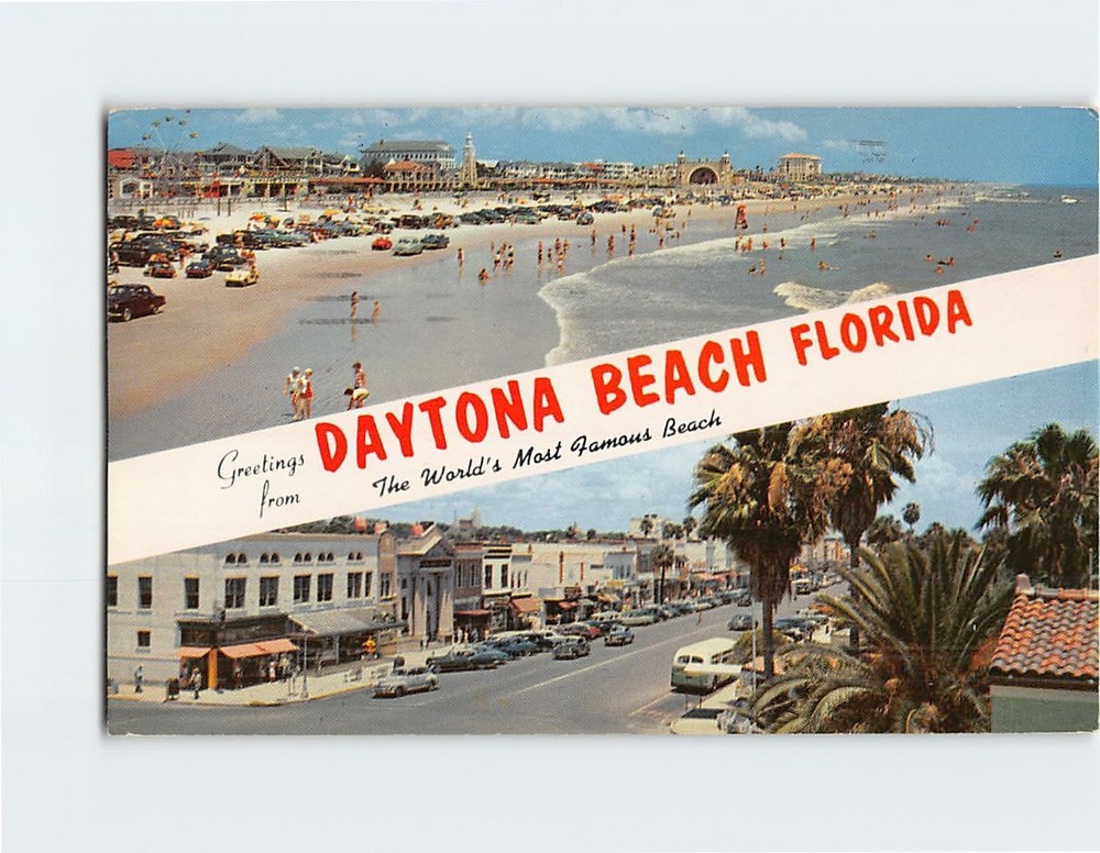 Postcard Greetings from Daytona Beach Florida USA