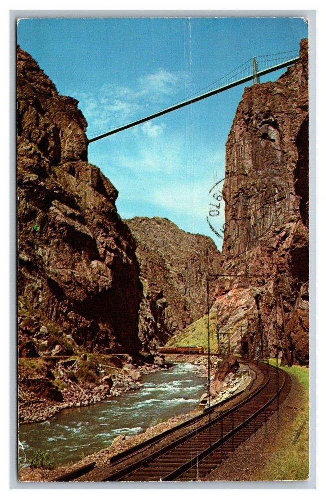 Canon City, CO Colorado, Royal Gorge Suspension Bridge, Postcard Posted 1970