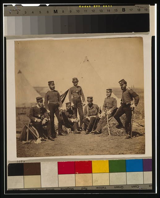 Photo:90th Regiment Officers 1855 Bell Tents Light Infantry Crimean War