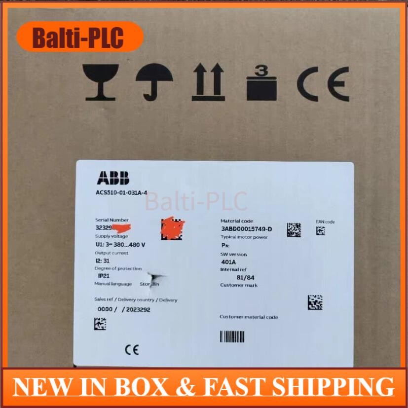 ABB ACS510-01-031A-4 Frequency Converter New in Box Fast Shipping 1pcs No Keypad
