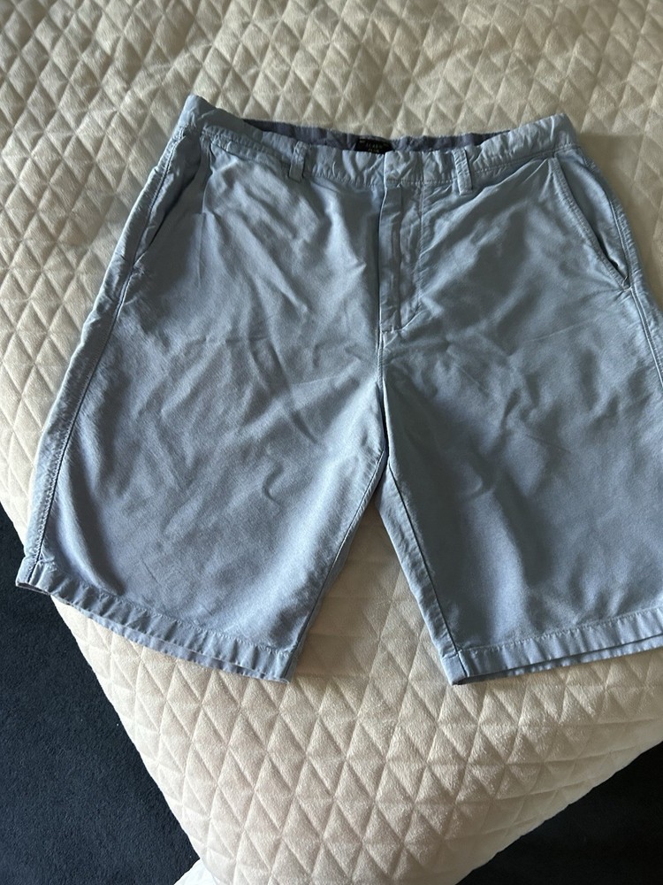 J.Crew Shorts Mens 33 Light Blue Chino Flat Front Cotton Casual Summer Bermuda