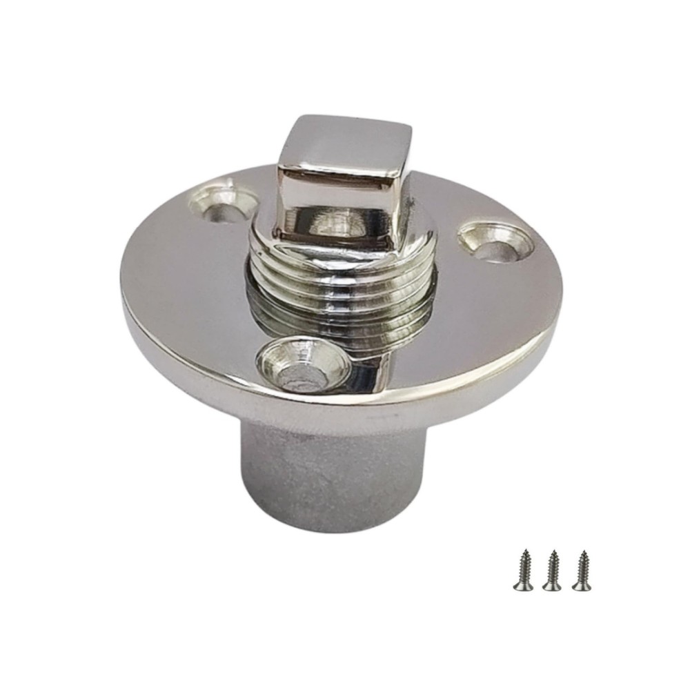 Stainless Steel 316 Boat Garboard Drain Plug Marine Bilge Plug Kit with Screw...