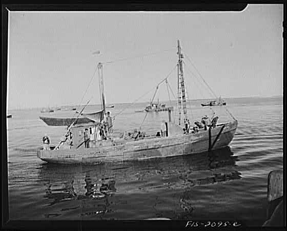 Photo:Provincetown Massachusetts Harbor Drag Trawler 1900s Fishing Boat