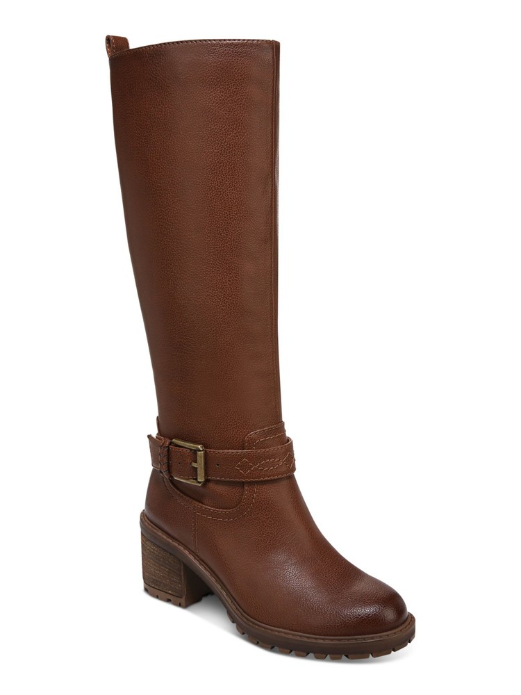 Bota de montar ZODIAC para mujer marrón Goring Georgia punta redonda tacón bloque cremallera 7 M