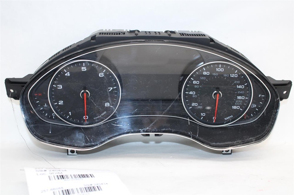 2014 Audi A6 Speedometer Gauge Cluster MPH No Adaptive Cruise Used