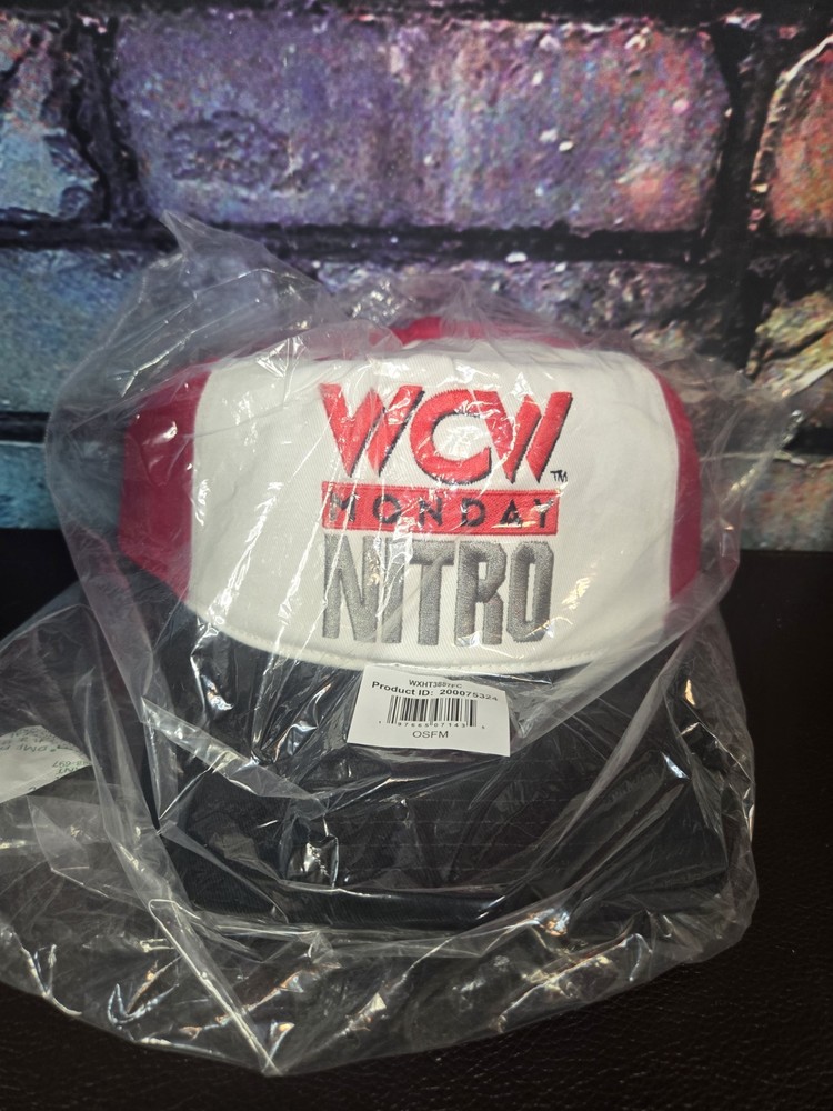 New OFFICIAL WWE WCW Monday Nitro Adjustable Snapback Hat Embroidered Retro