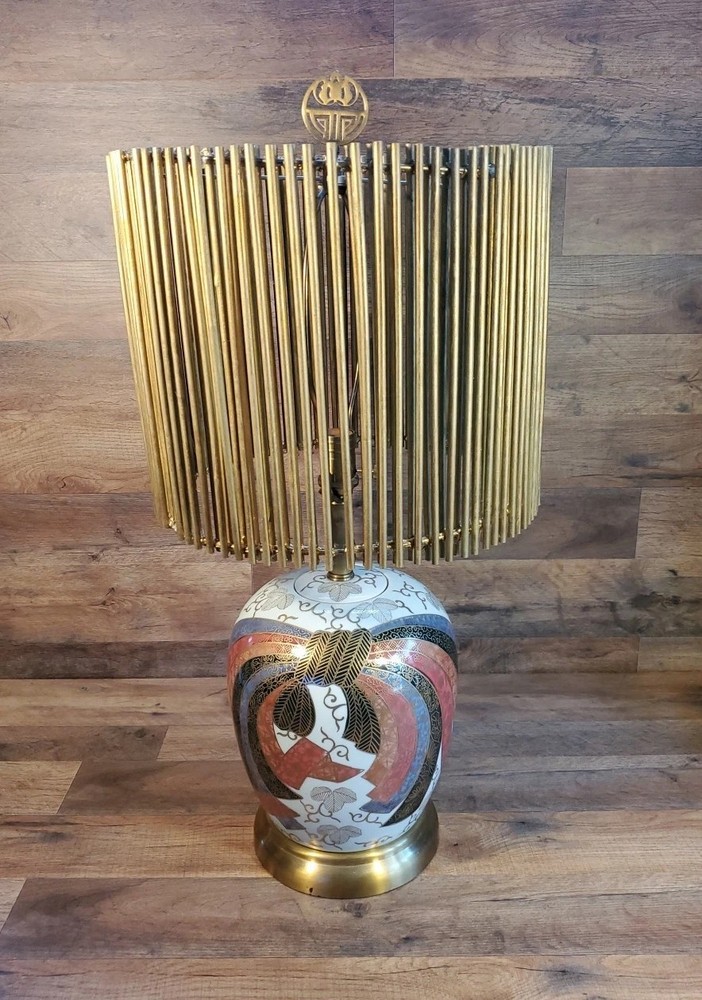 Vintage Wildwood Table Lamp with Original Wood 