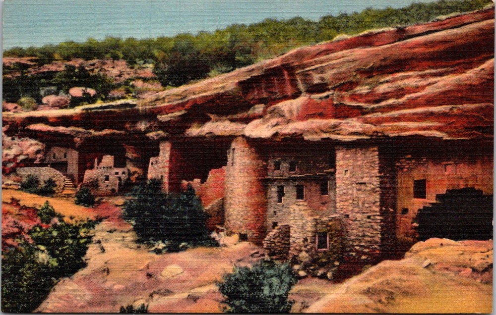 Manitou Springs Colorado Cliff Dwellings Phantom Cliff Vintage Postcard    24144