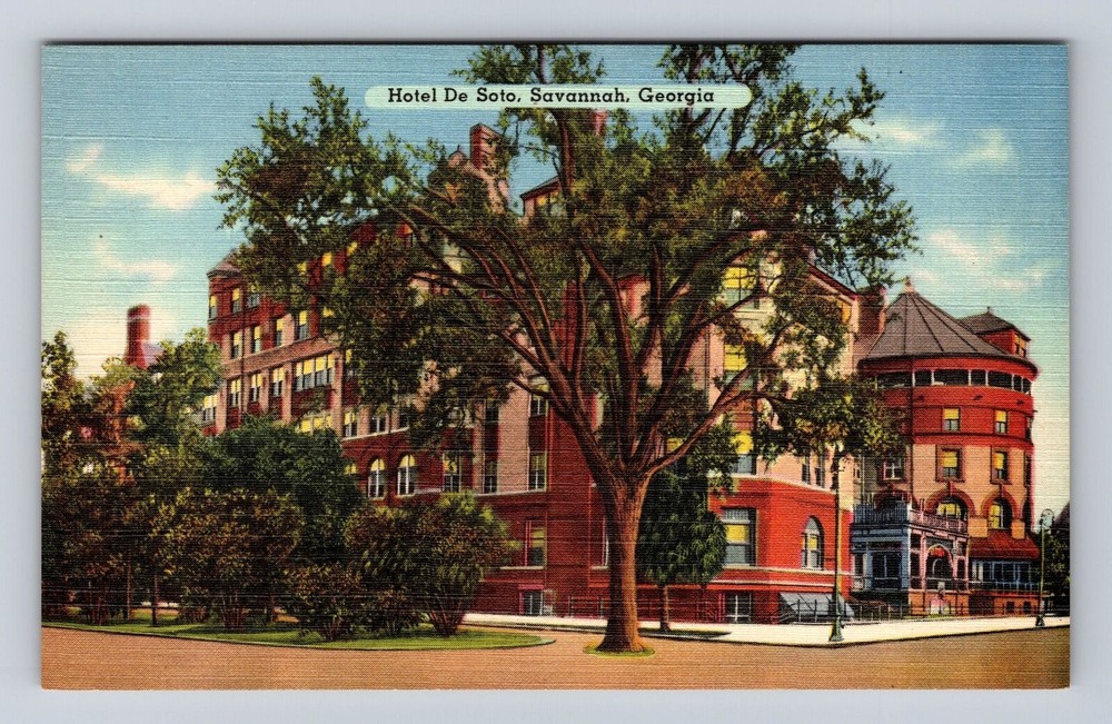 Savannah GA-Georgia, Hotel De Soto, Vintage Postcard