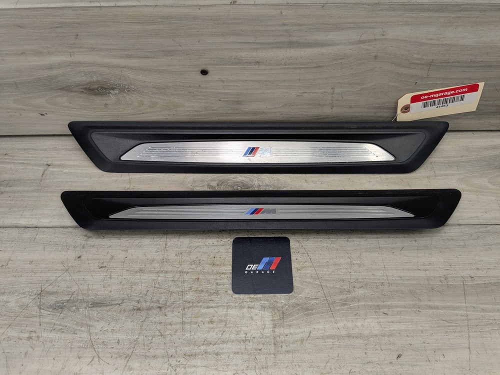 OEM BMW F30 F36 335 440 Front Door Sill Cover Trim Entrance Sill Kick Plates SET