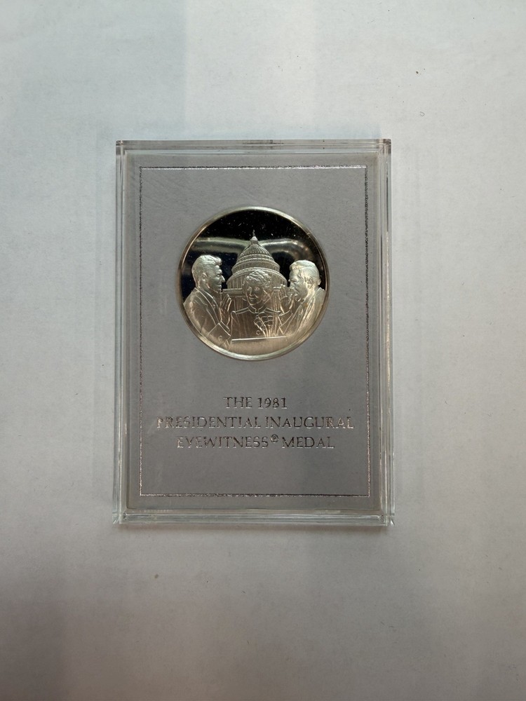 Franklin Mint 1981 Presidential Inaugural Sterling Silver Medal