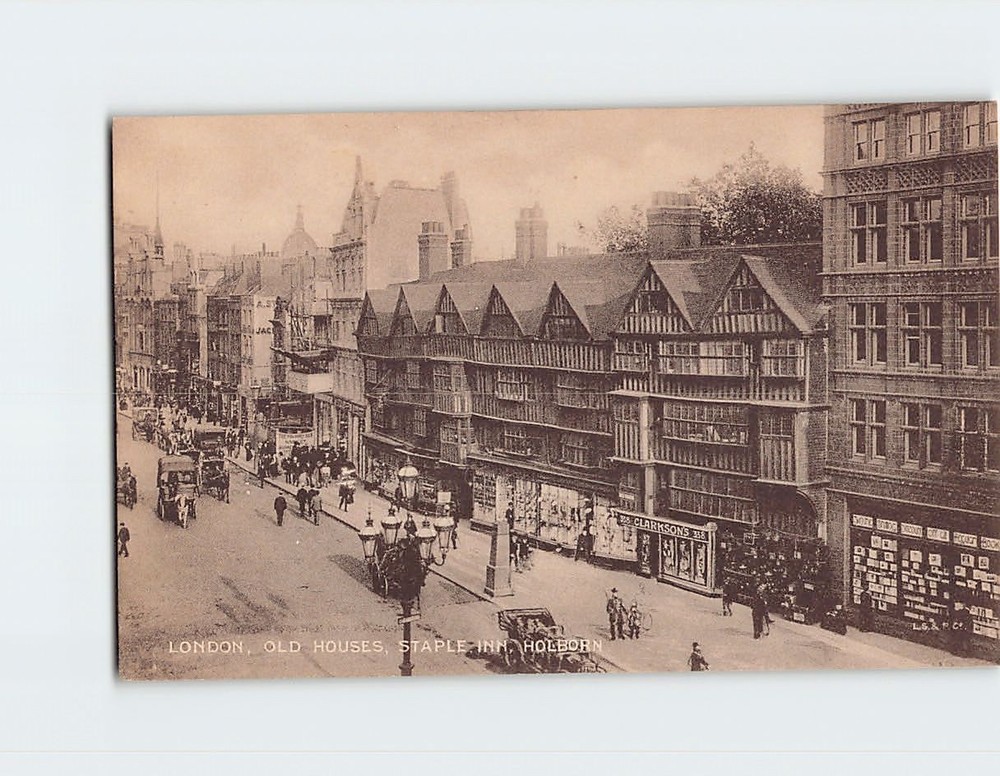 Postcard Staple Inn Old Houses Holborn London England