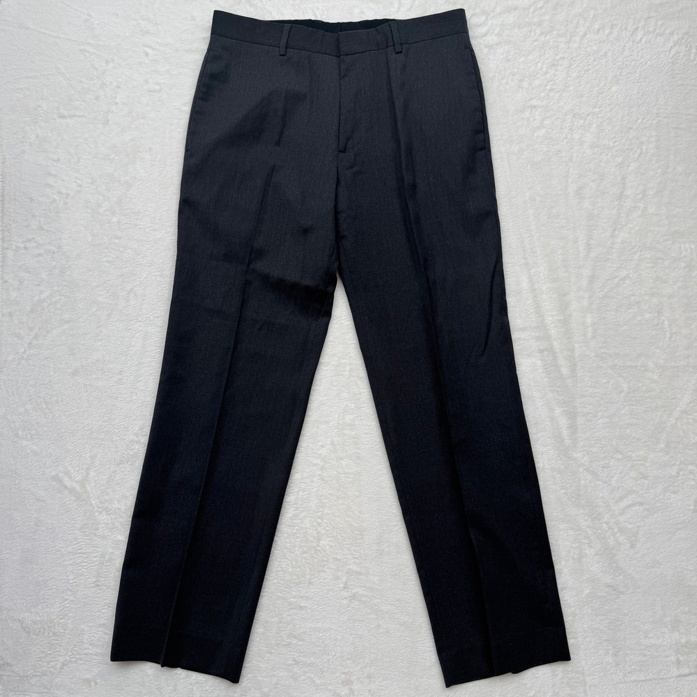 Banana Republic Dress Pants Mens 33x31 Grey Modern Fit Wool Flat Front Trousers