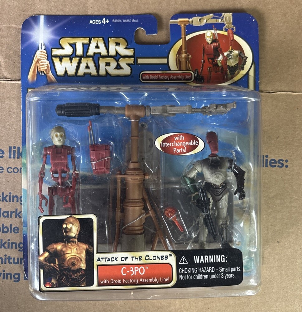 Star Wars 2002 C-3PO Droid Factory Assembly Line Figure Attack of the Clones