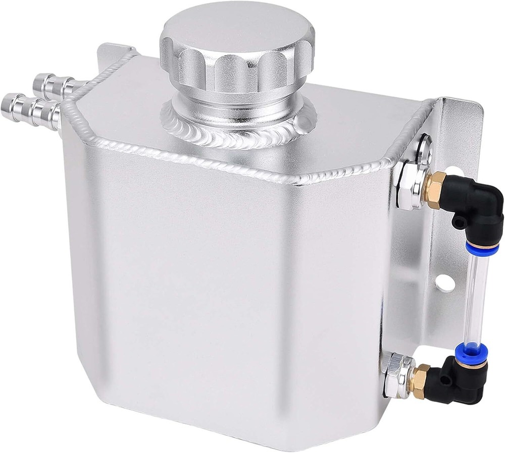 1L Universal Aluminum Radiator Coolant Overflow Tank