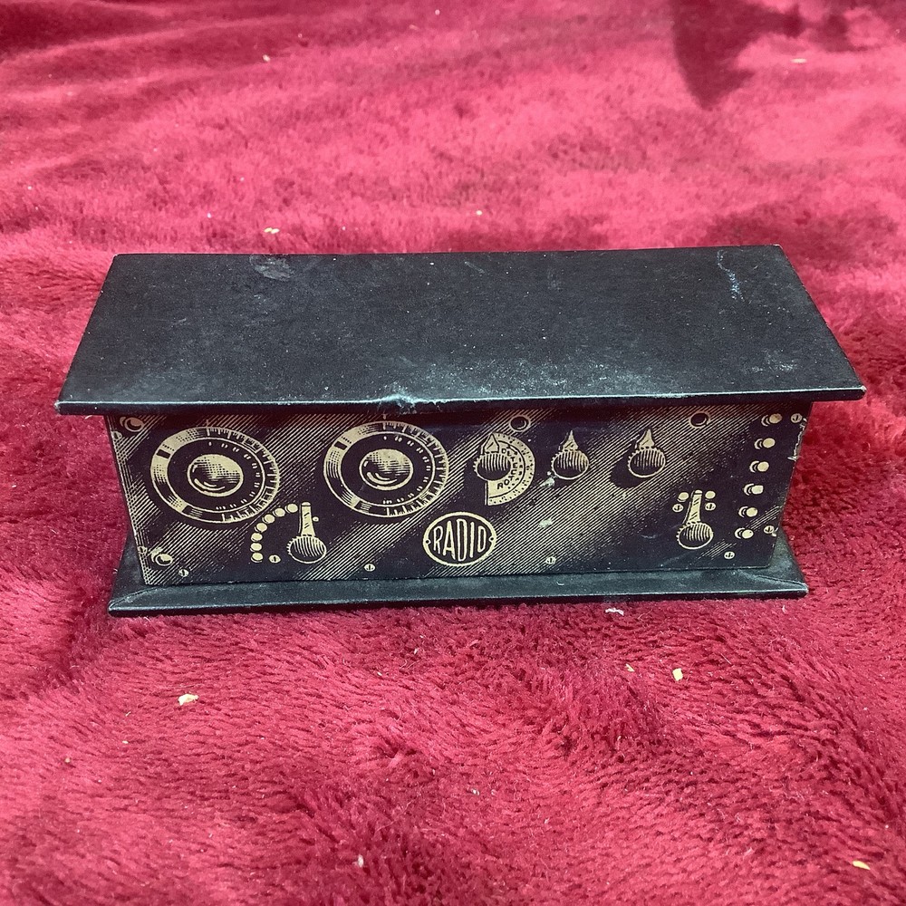1920s Tube Radio Receiver Trinket Box Radio Collectors Must Have! 4” Antique