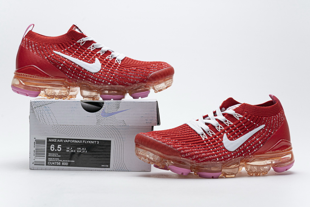 New Nike Air Vapormax Flyknit 3 Red men's size sneakers