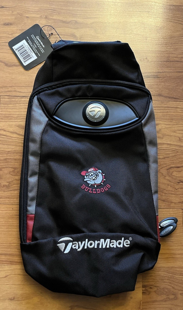 TaylorMade Performance Shoe Bag Black/Red Zip-up Travel Golf Accessories