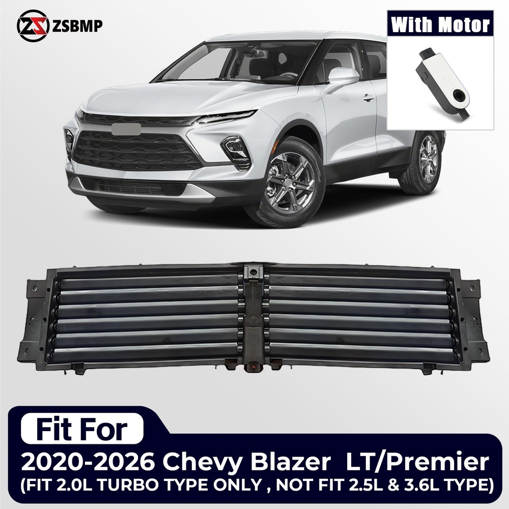 Grille Radiator Shutter Assembly For 2020-2026 Chevy Blazer LT/Premier w/Motor