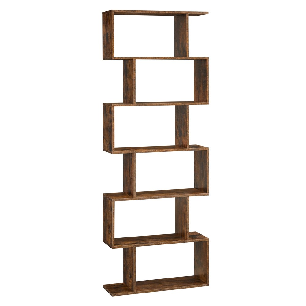 6-Tier Bookshelf Freestanding Tall Storage Bookcase Display Shelf