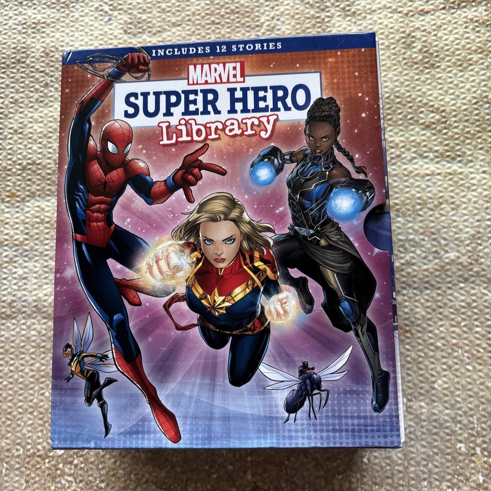 MARVEL Disney Books Super Hero Library includes  12 Hardcover Book Set Ages 5-8