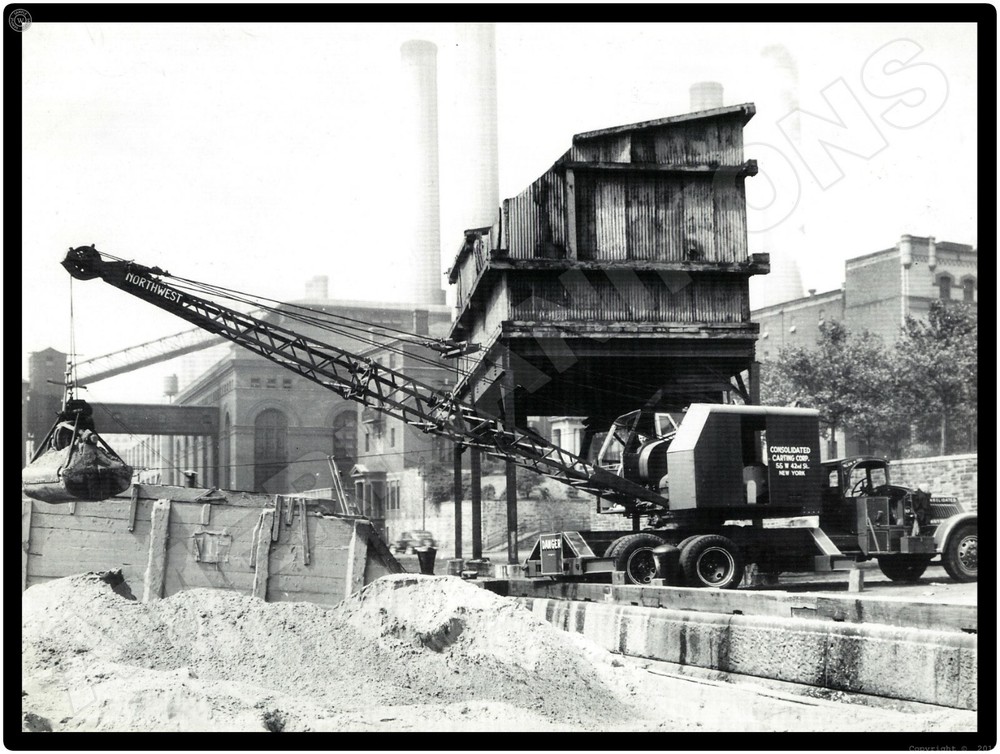 Vtg. Mack Trucks AC New Metal Sign: Northwest Crane New York Cons. Carting Corp.