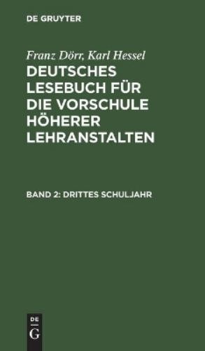 Karl Hessel Franz Dörr Drittes Schuljahr (Hardback)Another great item from Rarewaves USA | Free delivery!
