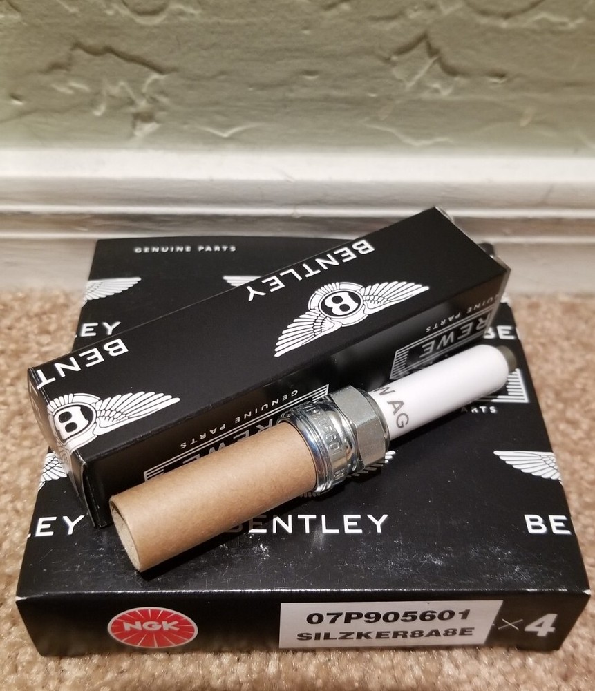 New, 18-24, OEM, Bentley Bentayga/Continental GT/GTC Spark Plugs 4 Pk 07P905601