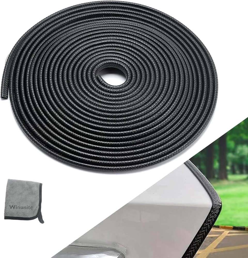 16.4Ft(5M) Car Door Edge Guards No Glue Universal Fit U Shape Rubber Edge Trim V