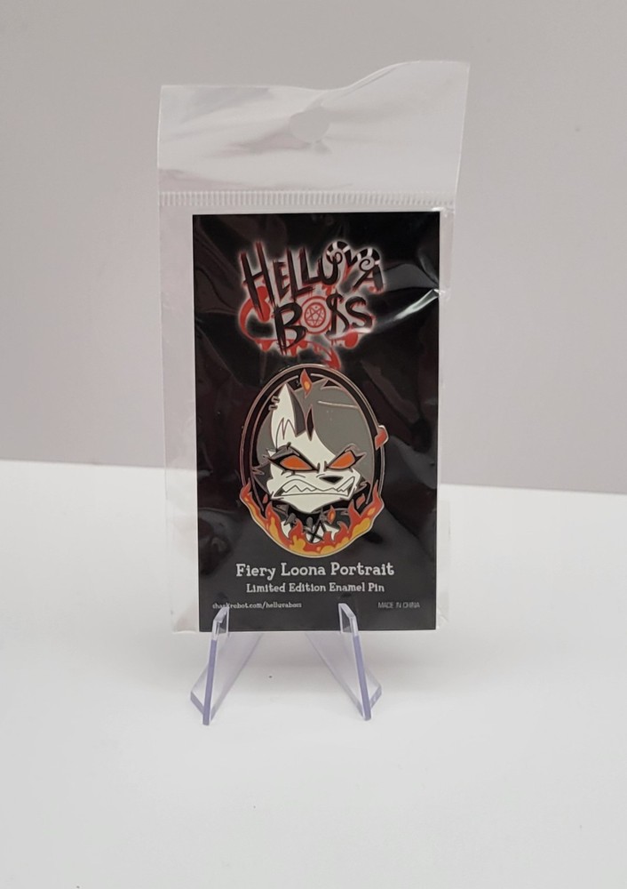 Helluva Boss Fiery Loona Portrait Limited Edition Enamel Pin Vivziepop