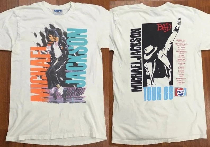 Michael Jackson Bad Tour 1988 T-Shirt