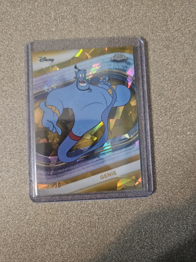 2025 Topps Chrome Sapphire Disney Genie Gold #d /50 #183