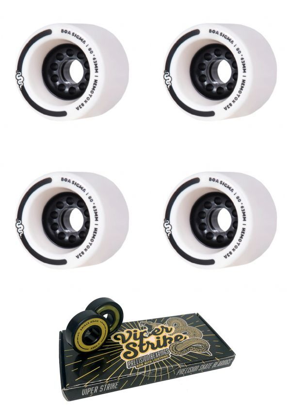 Boa Wheels Sigma Skateboard Wheels - 80mm 83a + bearings