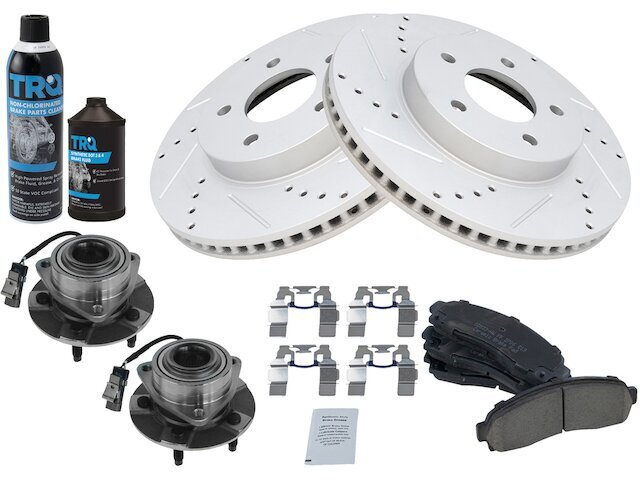 Front TRQ Brake Pad and Rotor and Wheel Hub Kit fits Saturn Vue 2002-2007 62WZCZ