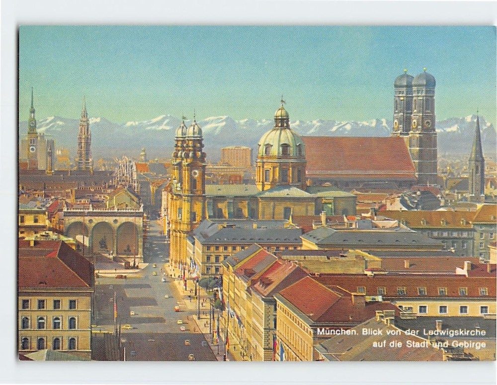 Postcard Panoramic View Munich Germany