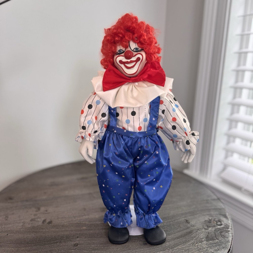Vintage Circus Parade Porcelain Clown Doll 16