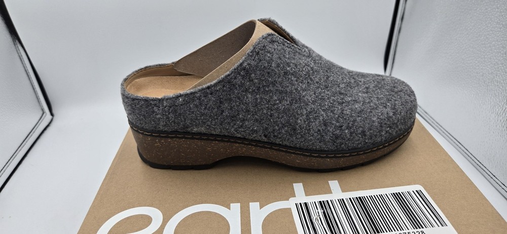 Earth Origins Kolia2 Shoes Womens Size 6 Light Gray Mule Slippers Comfort
