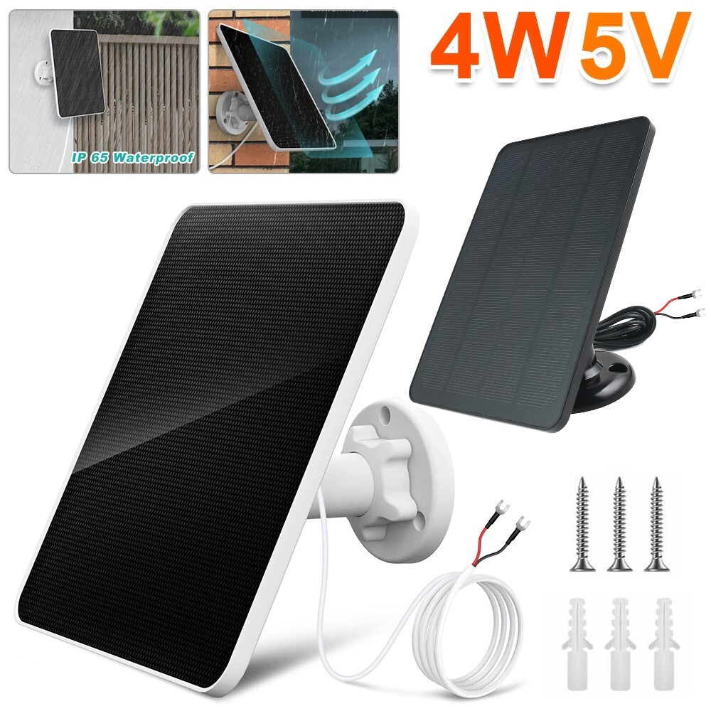 4W Solar Panel Charging for Ring Video Doorbell 2/3/3+/4 Eufy Video Doorbell 2K