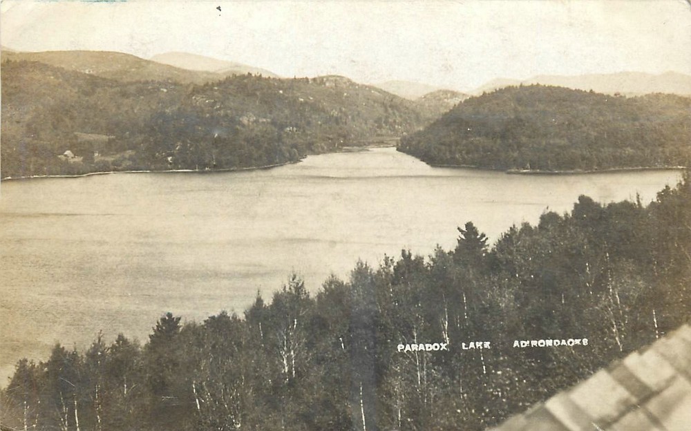 1927 Adirondack New York Paradox Lake RPPC Postcard 26-848