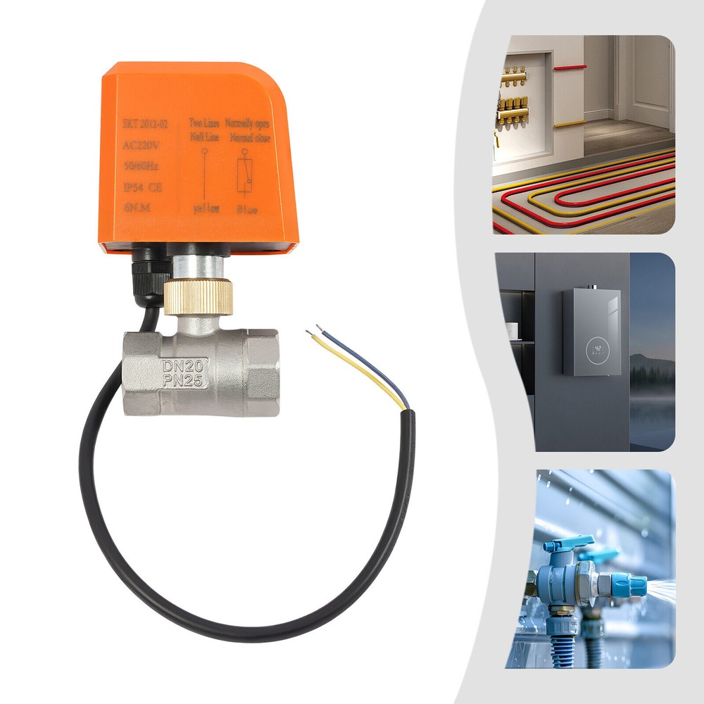 3/4 Inch Motorized Stainless Steel Ball Valve Normally Closed 2-Way 2-Wire Actuator