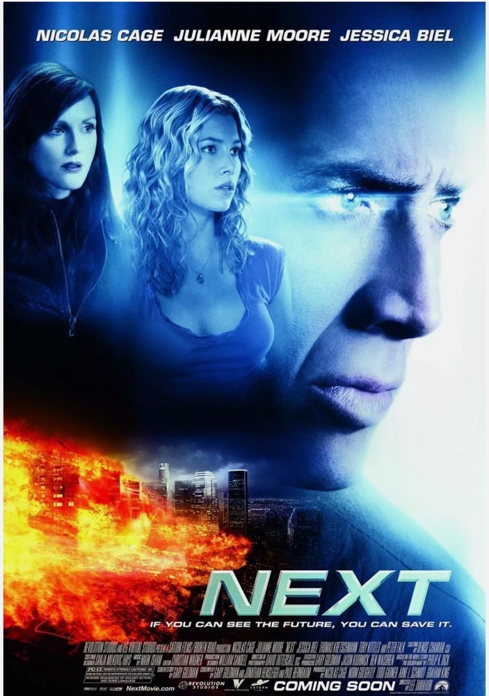 NEXT Promo MOVIE POSTER NICOLAS CAGE 13x20 JESSICA BIEL JULIANNE MOORE