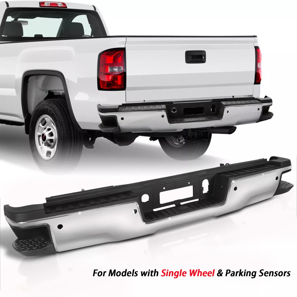 NEW Complete Rear Bumper Assembly For 2015-2019 Silverado Sierra 2500 HD 3500HD
