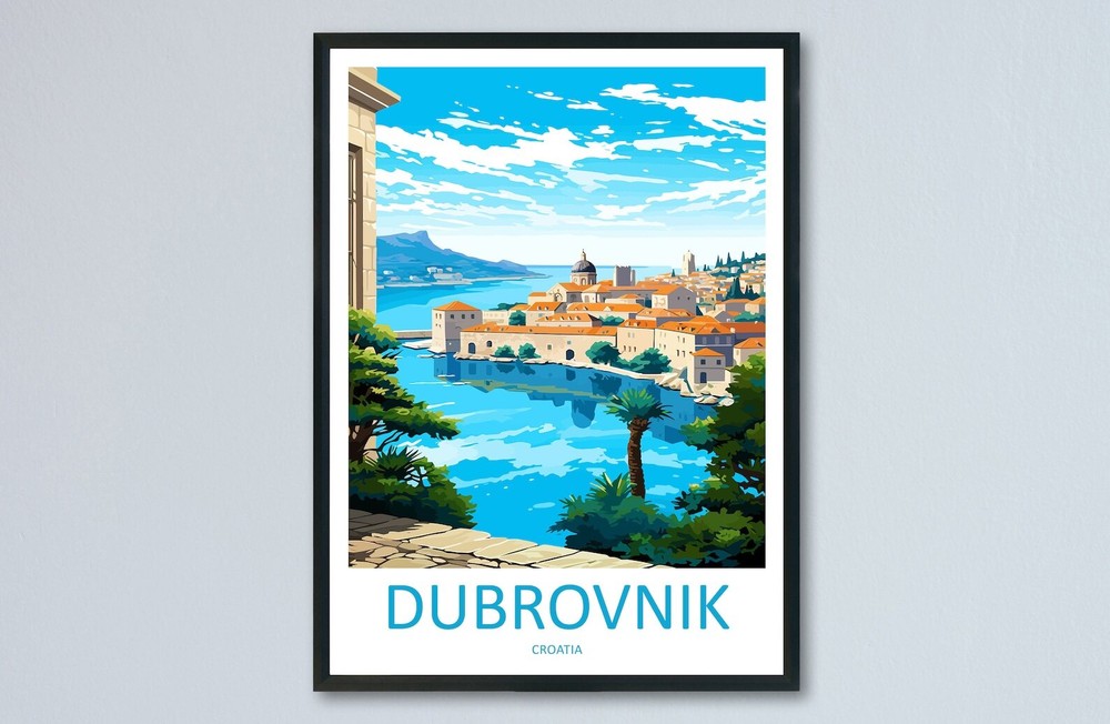Stunning Dubrovnik Landscape Art Print for Home Decor and Wall Art