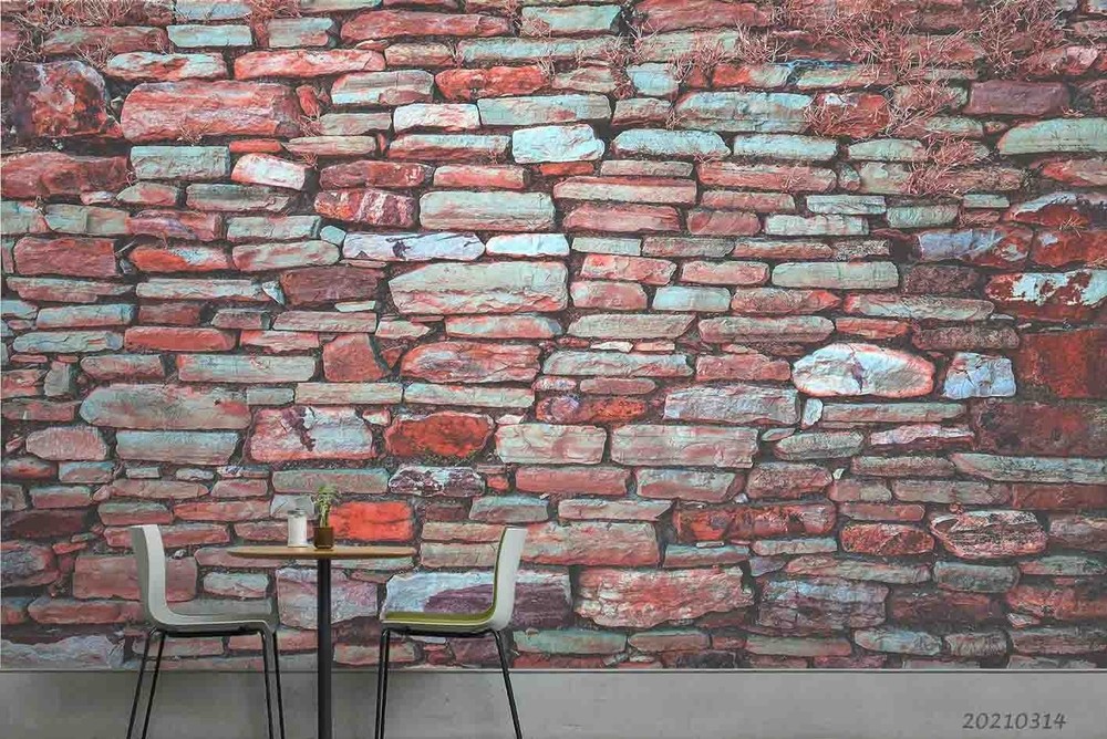 3D Stone Wall Architecture Texture Wall Murals Wallpaper Murals Wall Sticker
