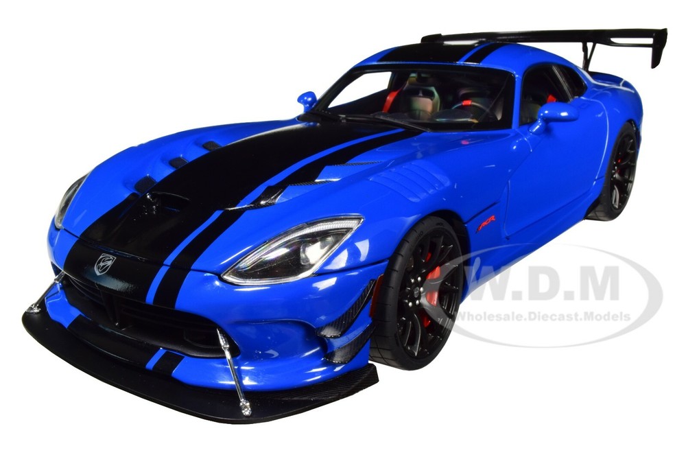 2017 Dodge Viper ACR Competition Blue Black Stripes 1:18 Scale AutoArt 71734 Model