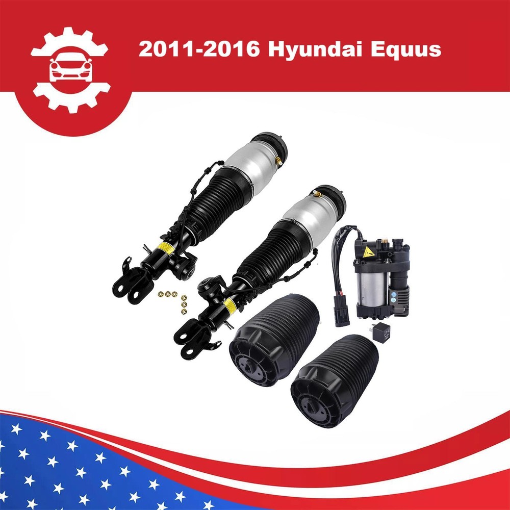 Hyundai Equus 2011-2016 Air Spring Kit with 2 Bags, 2 Struts & Compressor