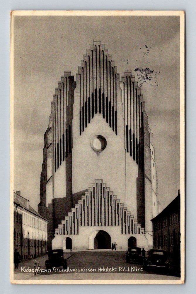 Denmark- Copenhagen Grundtvig's Church Postal Old PC Card Vintage c1950 Postcard