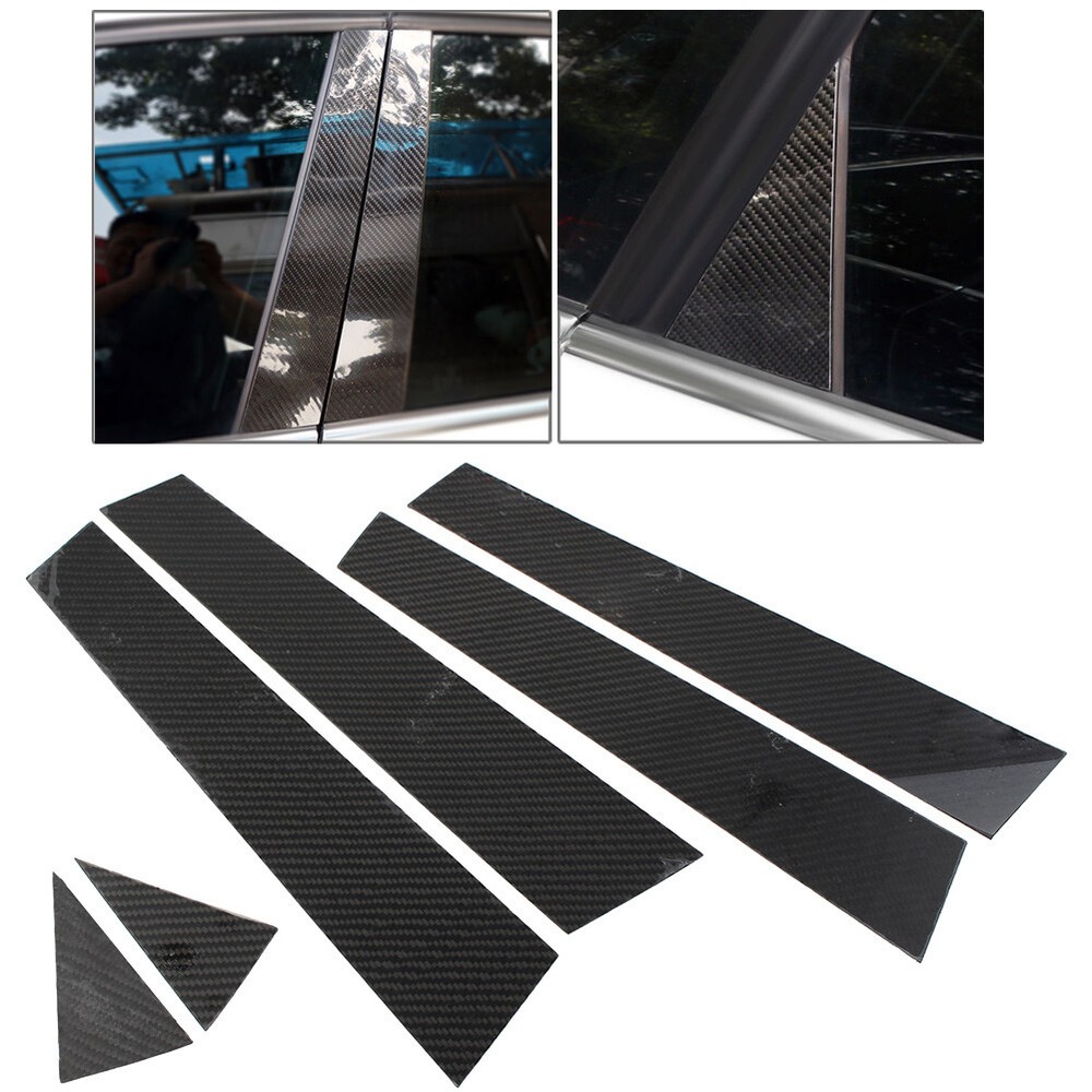 6 Pcs Car Exterior Door Window B Pillar Post Cover Trim For Audi A3 2014-2018 US
